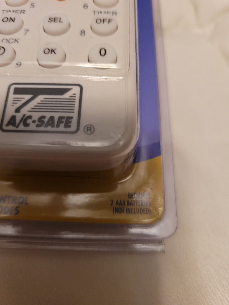 AC UNIVERSAL REMOTE CONTROL AC-SAFE WINDOW/PORTABLE UNITS AC-RC01. New & Sealed