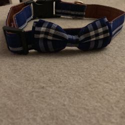 Blue, White, & Red Plaid Pet Collar