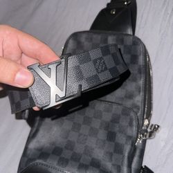 Louis Vuitton Cross over Bag And Matching Belt 