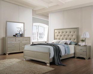 Brand new queen bed nightstand dresser mirror $999.financing available no credit needed
