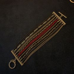 7” SilverTone 9 Strand Bracelet,By EXPRESS