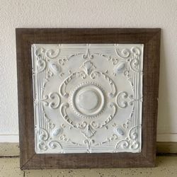 Antique Original Ceiling Tile Art Piece
