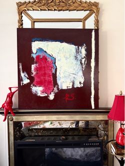 Abstract Expressionist and Mid-Century Modern Large Giclee 35x35