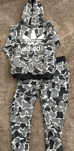Adidas Camo Pants And Hoodie Set
