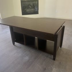 Brown Coffee Living Room Table with Lift Top 
