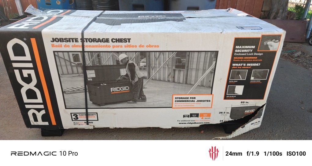 ridgid jobsite storage chest