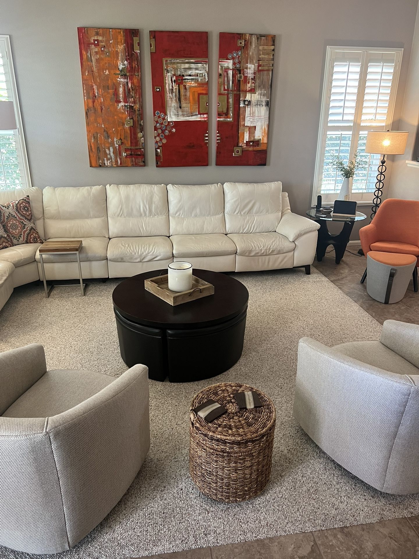 White Leather Sofa