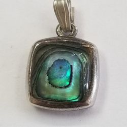 Sterling Silver And Abalone Pendant 
