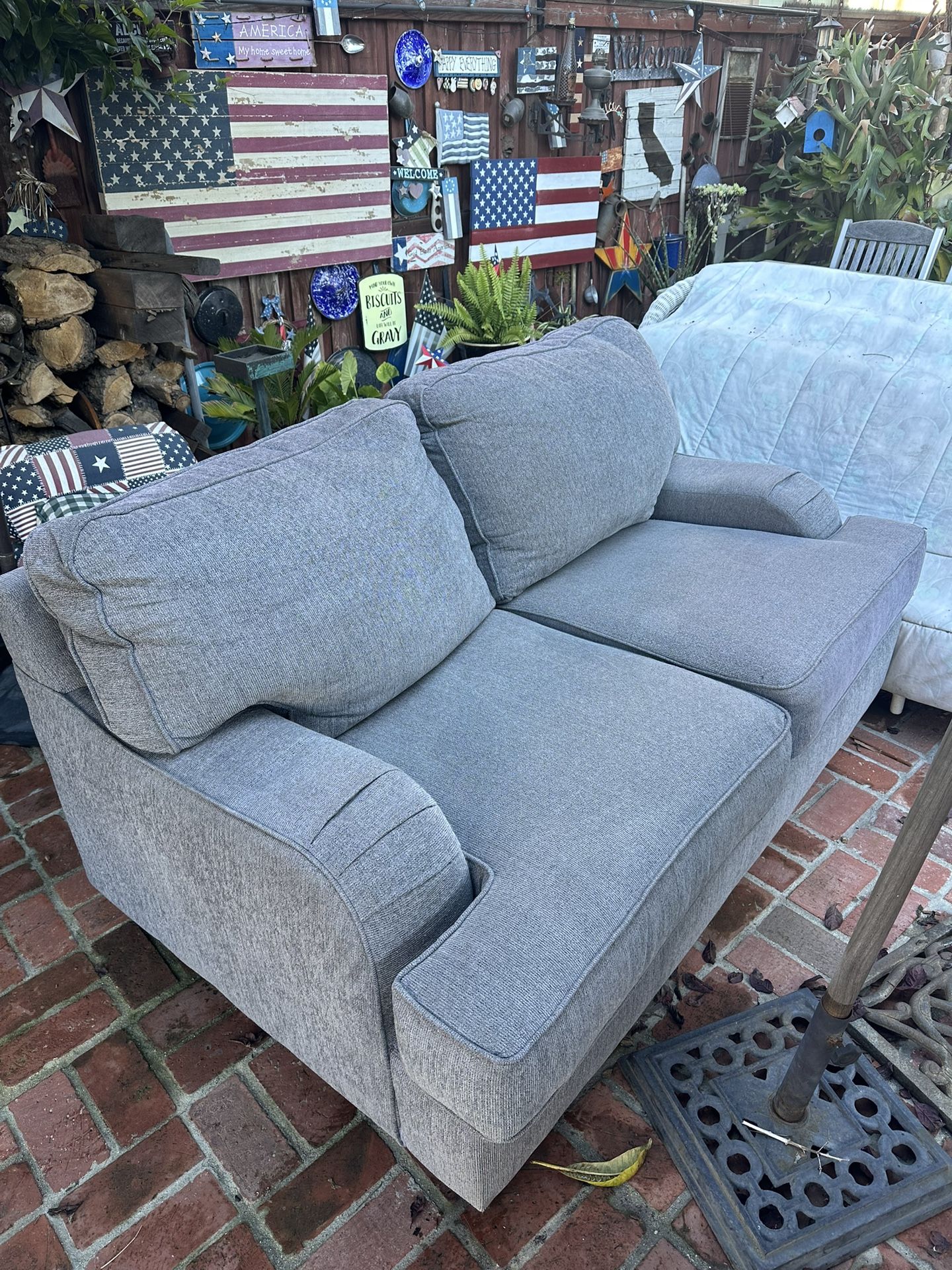 Grey Couch + Loveseat - Gently Used