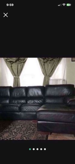 $1,175 OBO Ashley Furniture Beautiful L Shape Real Italian Leather Paid $3,500 up