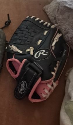 Rawlings Baseball Softball Glove Mitt Black Pink White Youth NEW