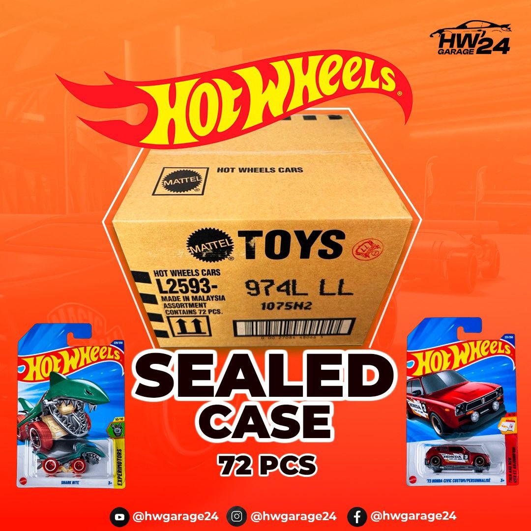 HOT WHEELS 2025 SEALED CASES – 72 CARS