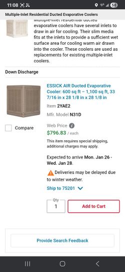 Brand New CHAMPION ROOFTOP ESSICK AIR COOLER 