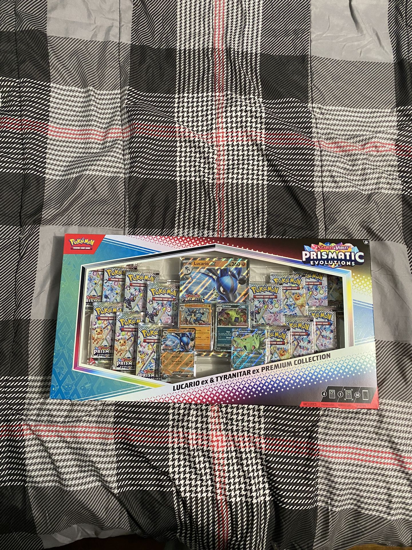 Pokémon Prismatic Evolutions Lucario Ex & Tyranitar Ex Premium Collection