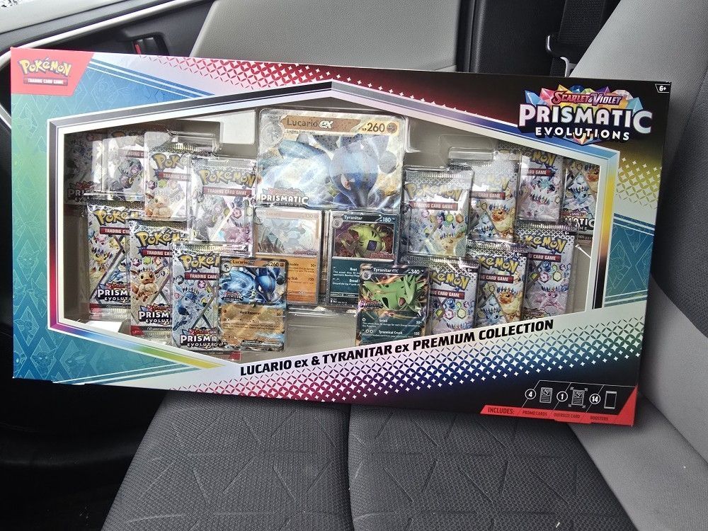 Pokemon Prismatic Evolutions Scarlett & Violet, Lucario & Tyranitar