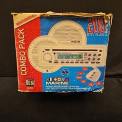  Marine Audio Dual MXCP51 200W CD Player AM/FM Receiver w/6.5" Speakers pair