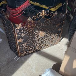 Antique Fireplace Screen