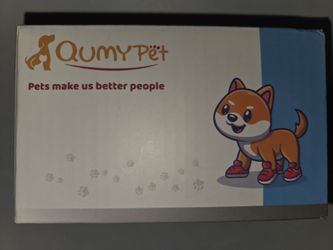 Qumypet black dog boots size 1