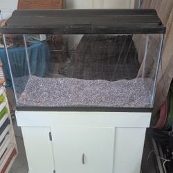30 Gallon Fish Tank  With Hood  And Stand 