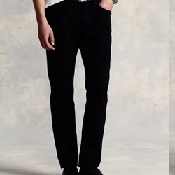 Polo Ralph Lauren Men’s Cotton Stretch Sateen Prospect Pants (Polo Black) size 38x32.  