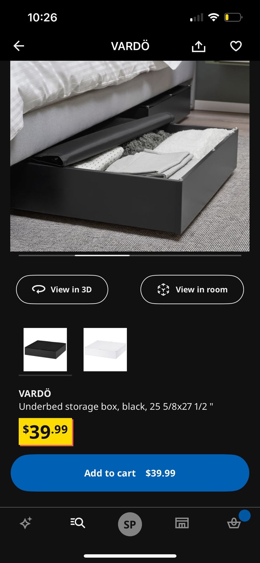 Two, New Under bed Storage Bins With Wheels