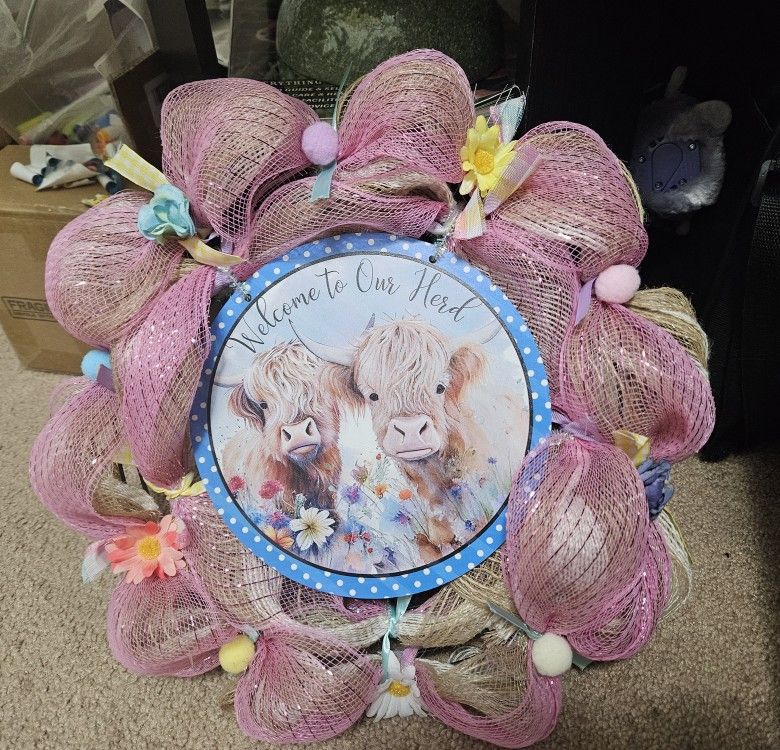 Welcome To The Herd Wreath