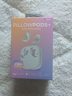 PillowPods+ Bluetooth Sleep Earbuds - Flat for Side Sleepers - New in Box