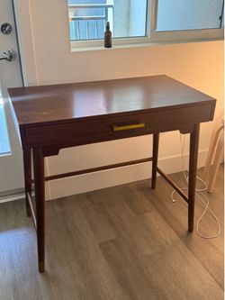 World Market Wood Desk + Eames-Style Office Chair
