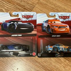 Disney Pixar Cars Speedy Comet And Jackson Storm Lot