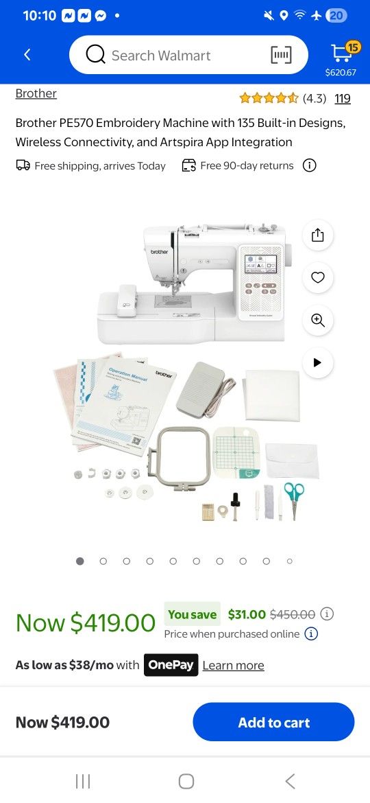 Brother PE570 EMBROIDERY 