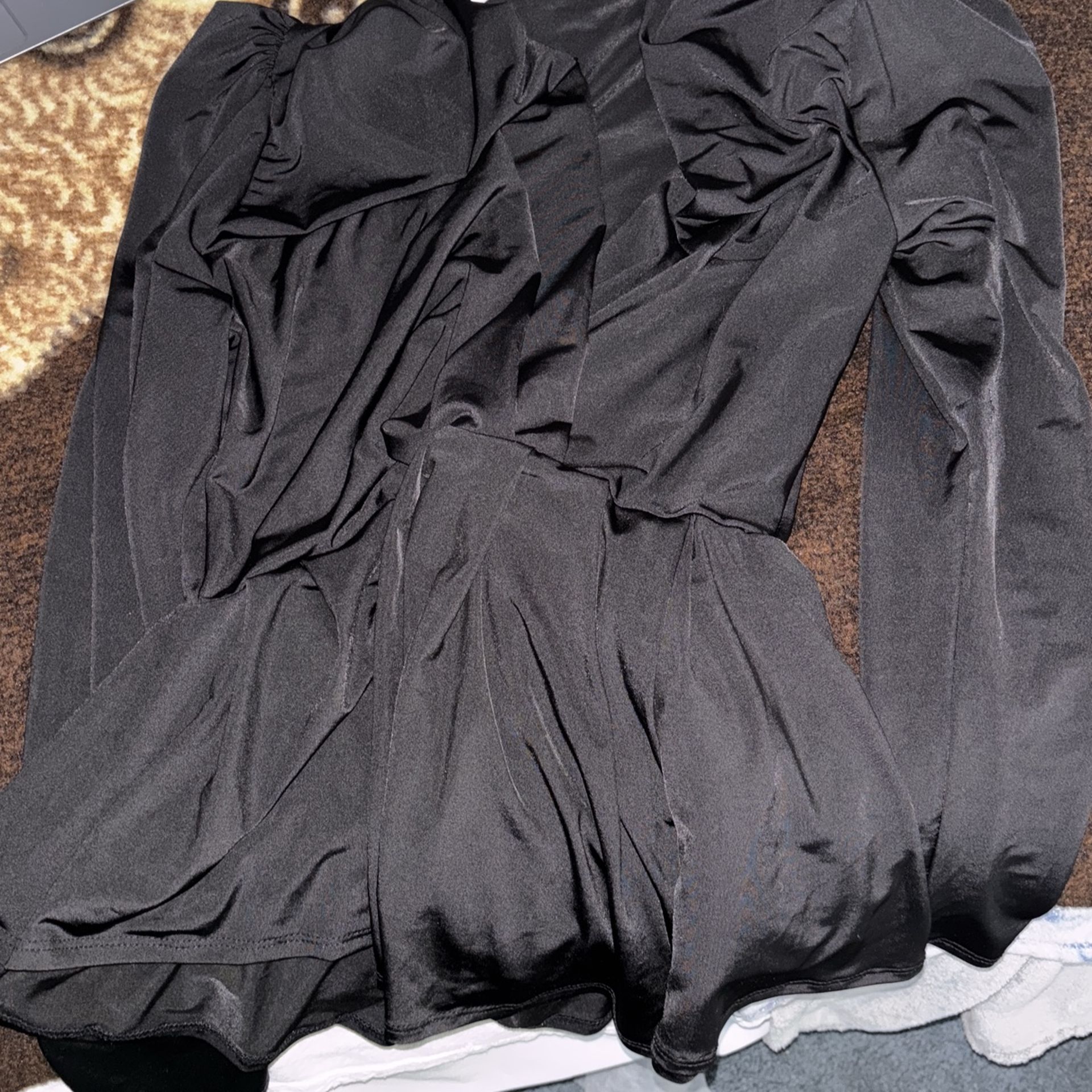Black Silky Dress Shirt