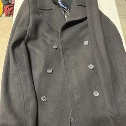 Black Pea coat Men
