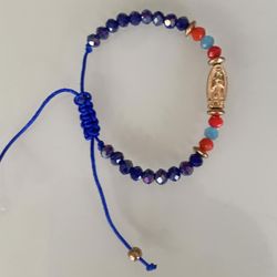 Pulsera de crystal con Imagen de la virgen de Guadalupe 
