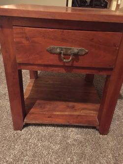 Solid Wood End Table