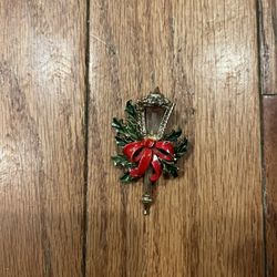 Vintage Retro Hollycraft Brooch Christmas Holiday Lantern Estate Pin Signed MCM