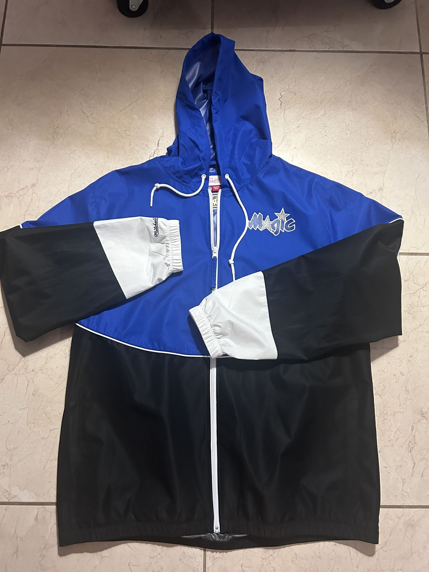 Mitchell & Ness Hardwood Classic Retro Orlando Magic Warm Up Windbreaker VNDS SZ XL !!
