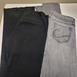 Jrs size 3. lot of 2 items. Jr 3 No Boundaries black dress pants. Jr 3 Candies grayish denim jeans Lot G01
