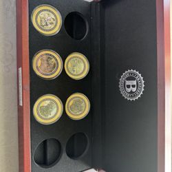 BRADFORD EXCHANGE: USMC Battles, Proof, 24k gold plated, 5/8