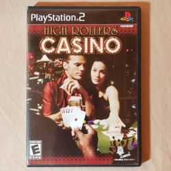 High Rollers Casino Sony Playstation 2 PS2 Cards Gambling Video Game Manual CIB 