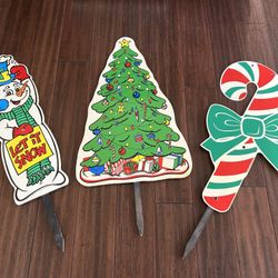 Yard Stake Decor - Holiday / Winter Themes $20 each