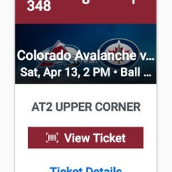 ++TODAY 4/13++  2 Colorado Avalanche Tickets