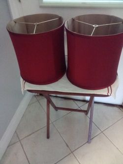 Maroon Red Lamp Shades 