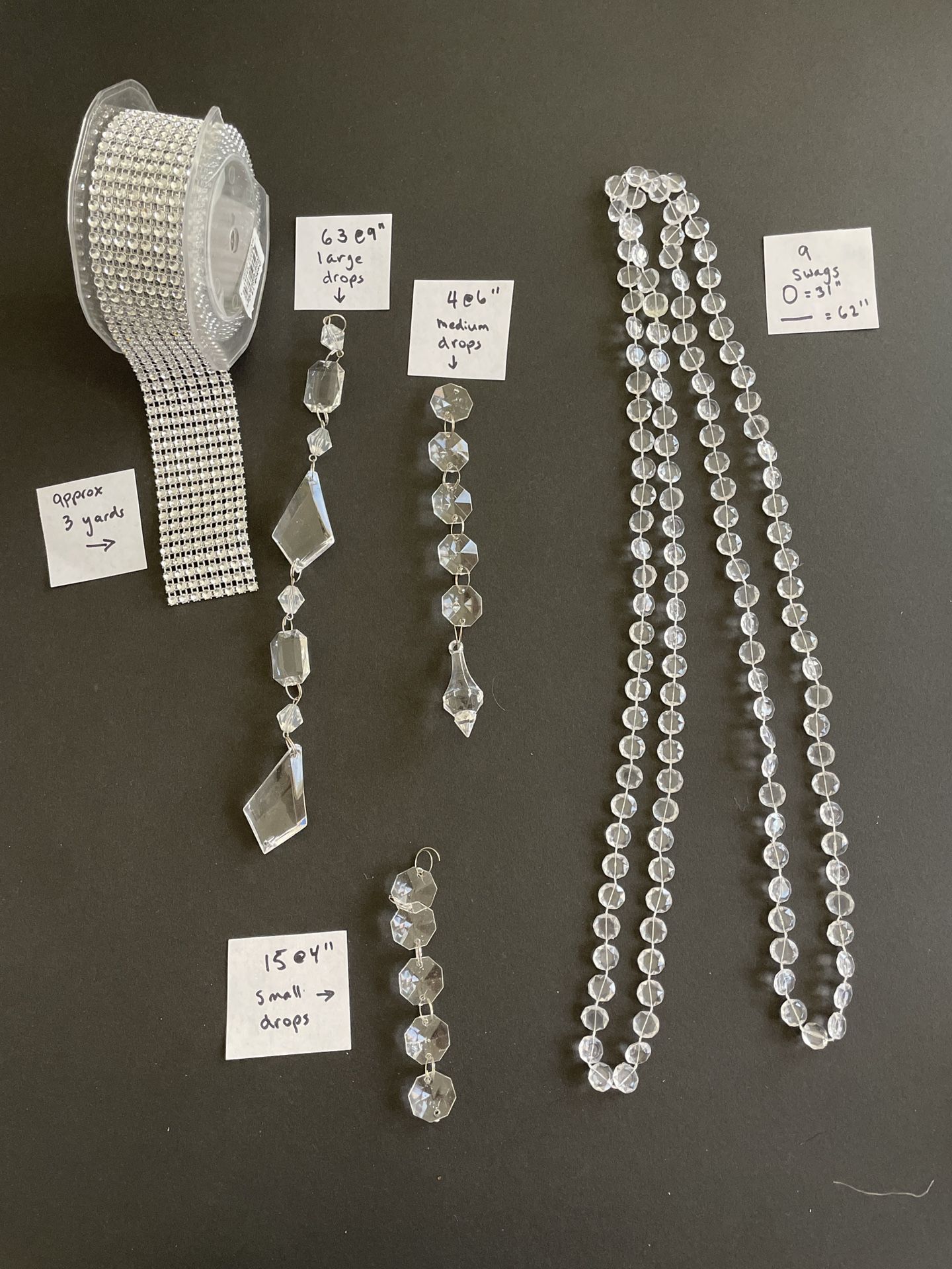 Crystal Diamond Decorations Wedding Birthday Special Occasion 