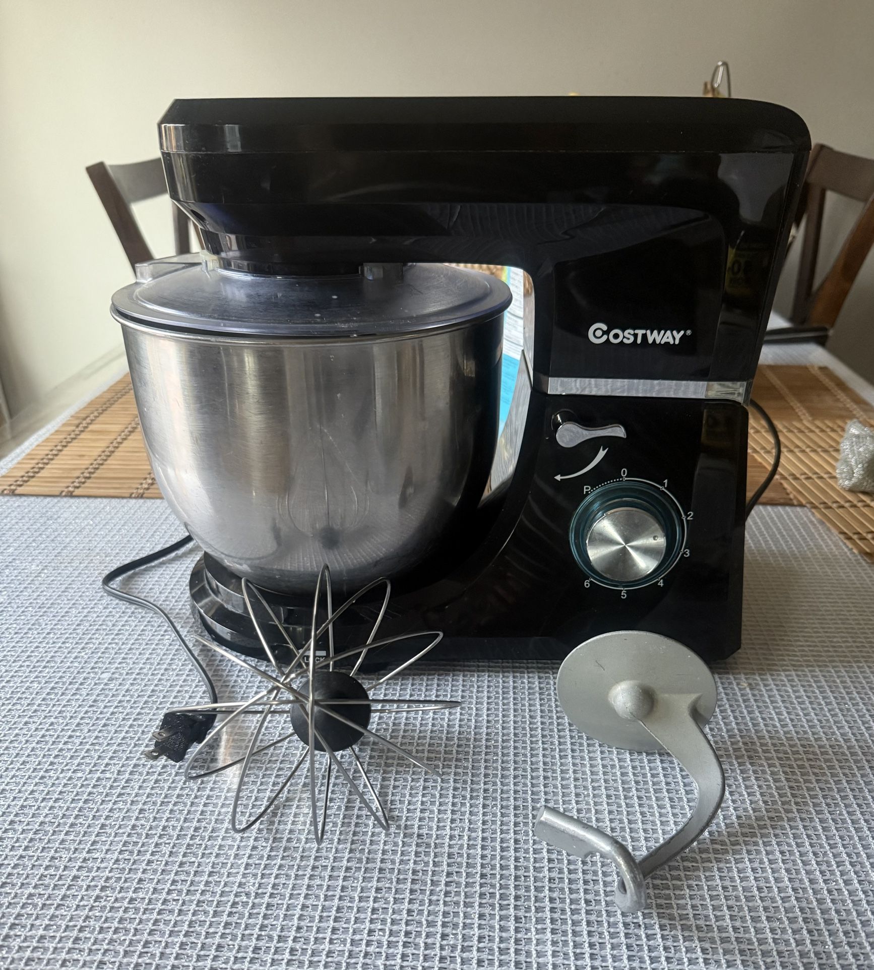 COSTWAY Tilt-Head Stand 6Qt electric food mixer blade