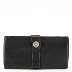 Hermès Dogon Long Wallet in Black Veau Grain Lisse Leather