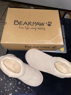 BEARPAW RETRO SUPER SHORTY MUSHROOM SIZE 8