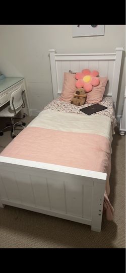 2  twin bed, 1 night stand table with memory foam  mattress