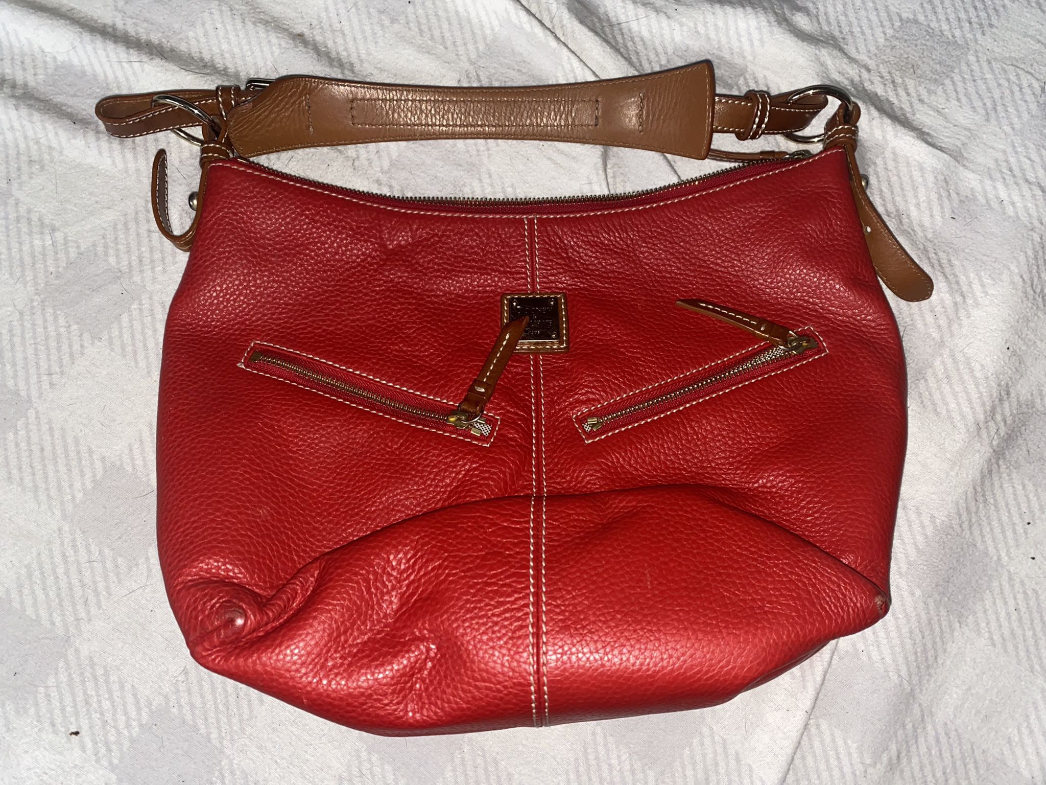 Dooney & Bourke Red Pebbled Leather Purse