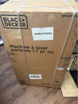 Black and decker 1.7 cu.ft. Portable washer