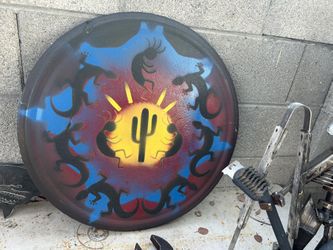 Steel Drum Lid, Painted By JAWS 